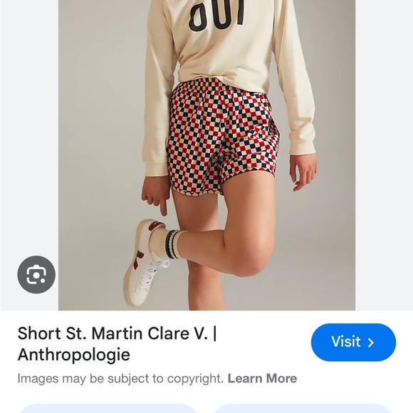 Clare V checkered Martin shorts - Picture 3 of 4